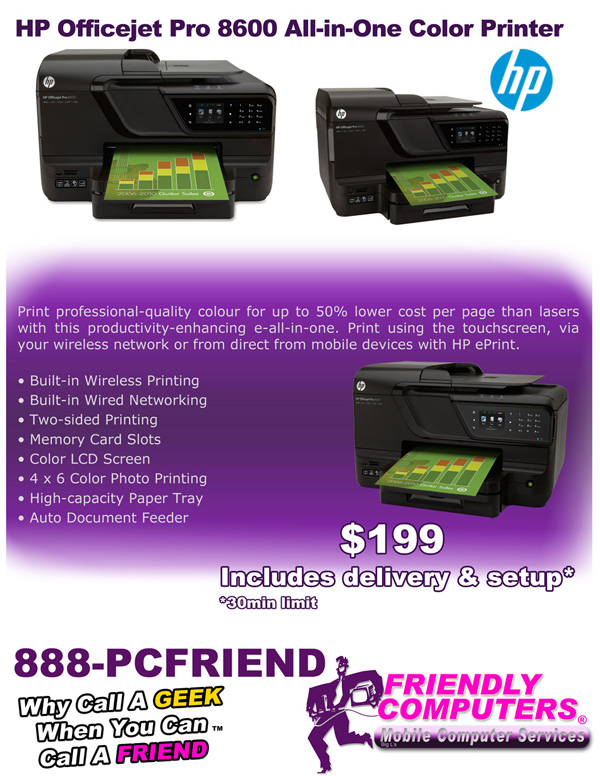 HP Officejet Pro 8600 All-in-One Color Printer special